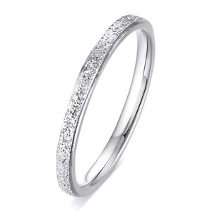 Delicate Silver Frosted Band Ring
